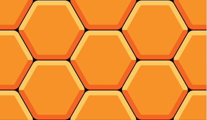 Seamless Honeycomb Pattern. Geometry pattern hexagon. Flat style