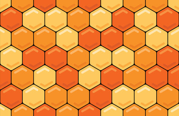 Seamless Honeycomb Pattern. Geometry pattern hexagon. Flat style
