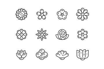 Flower icon. Linear style. Modern vector illustration