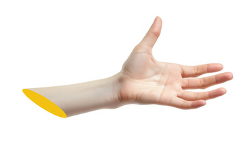 female hand and arm gesture, isolated on a white background. Collage design element