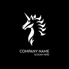 Horse logo, unicorn