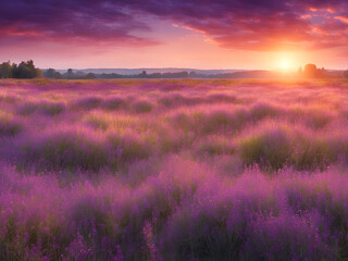 Fototapeta premium sunrise over swamp in the morning