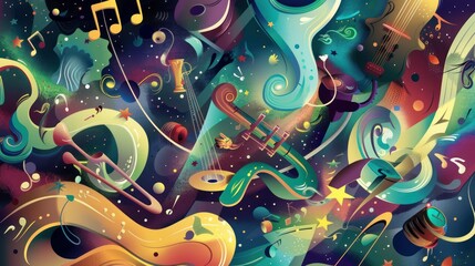 Music-themed background