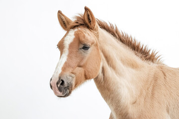 Fototapeta premium Close-up of a Palomino Foal's Head