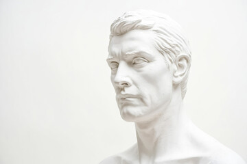 Obraz premium White Plaster Bust of a Man