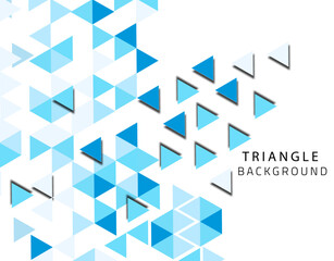 Abstract geometric background with blue triangles
