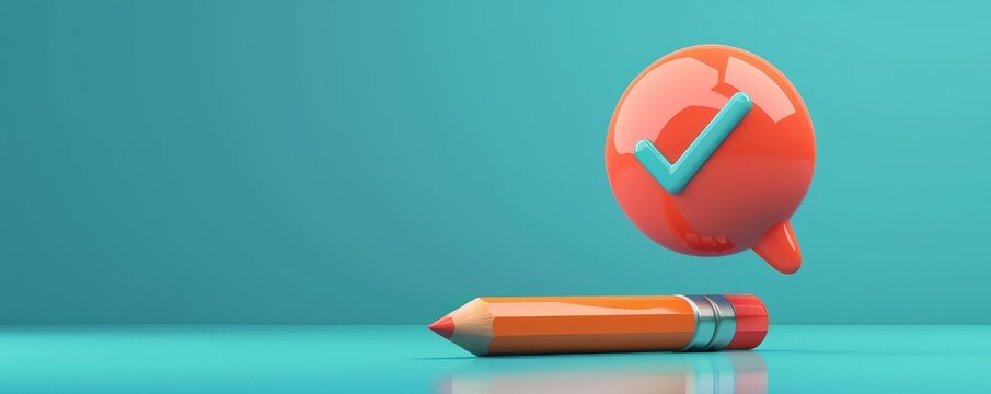 Feedback An icon of a speech bubble with a checkmark or a pencil, indicating the giving and receiving of constructive feedback
