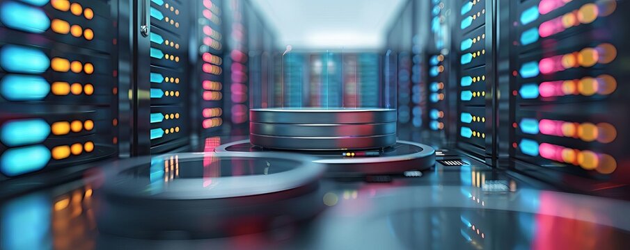 Data Collection An icon of a database or server with arrows pointing inwards, representing the collection of data from various sources