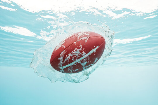 Rugby Ball Underwater Splash
