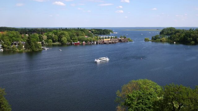 Boats on the Mueritz lake in Germany