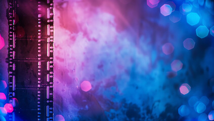 Retro Film Negative with Vibrant Colors - Film strip background