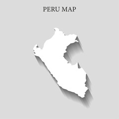 Fototapeta premium Simple and Minimalist region map of Peru