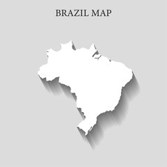 Simple and Minimalist region map of Brazil