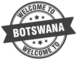 Fototapeta premium Welcome to Botswana stamp. Botswana round sign