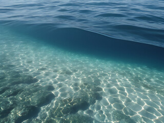 Fototapeta premium the crystal-clear waters of the equatorial ocean