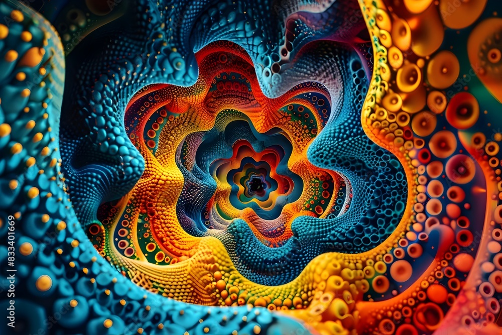 Poster captivating patterned background from a mesmerizing worms-eye view perspective