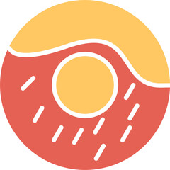 Cream Doughnut Vector Icon