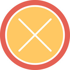 Obraz premium Do Not Cross Vector Icon