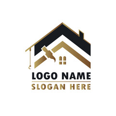 Construction real estate builder logo vector design