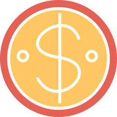 Dollar Coin Vector Icon