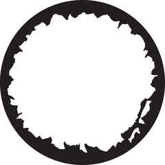 Round Framework Torn Paper Circle Border