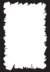 Rectangular Framework Torn Paper Vertical Border