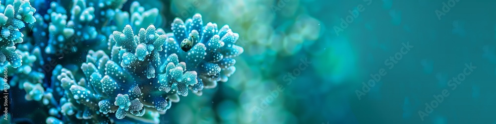 Wall mural blue corals.