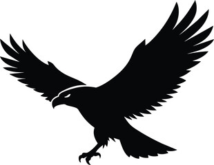 Obraz premium Eagle silhouette, flying bird silhouette