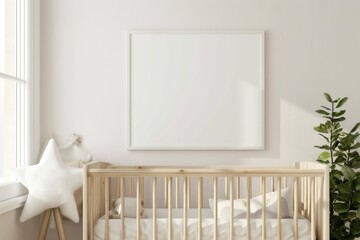 Serene Nursery Room with Crib and Chair in Natural Light
