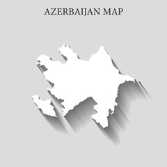 Simple and Minimalist region map of Azerbaijan