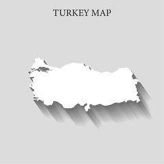 Simple and Minimalist region map of Turkey