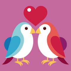 Pajarito's enamored vector illustration 