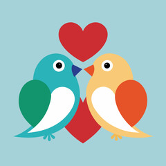 Pajarito's enamored vector illustration 