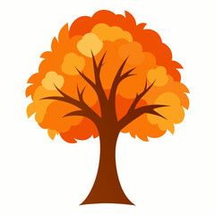 Autumn tree  vector illustration