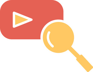 YouTube Search Vector Icon