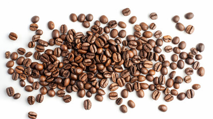 Obraz premium coffee beans isolated on white