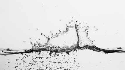 water splash isolated on white