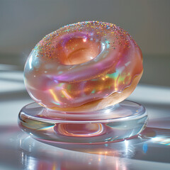 ethereal otherworldly crystal doughnut