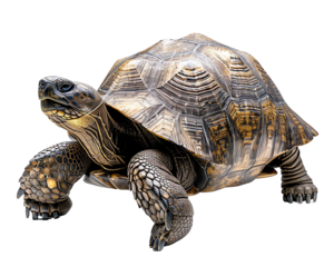 This is a photo of a tortoise, a reptile characterized by its hard shell.