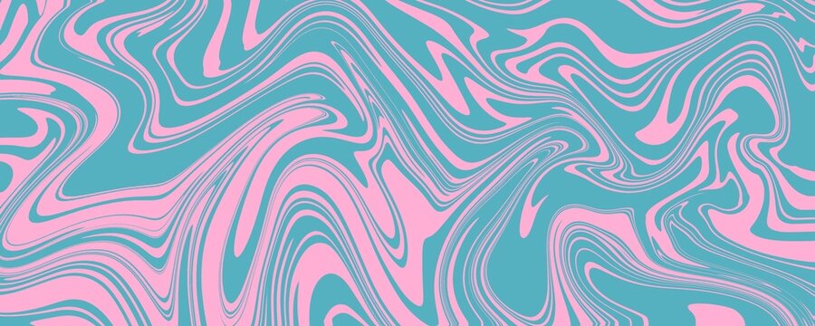 Abstract colorful retro style groovy psychedelic background banner