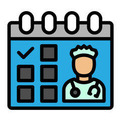 Doctor Visit Day Vector Filled Icon Design