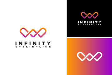 Letter W infinity logo design template