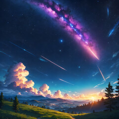 sunrise in the mountains