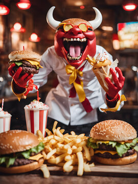 Devil Eat hamburger