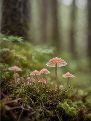 Fototapeta premium mushrooms in the forest