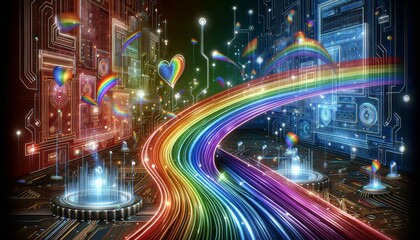 Rainbow technological data stream