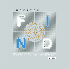 FASHION FIND JEANS - Modern and Stylish Typography Design, Graphic Vector Design, Fashion Illustration, 