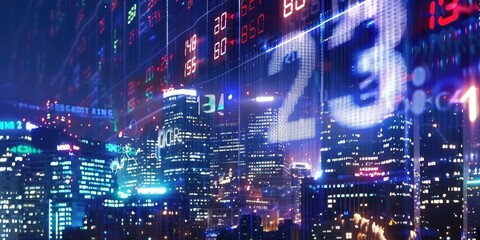 Obraz premium Urban Financial Data Visualization