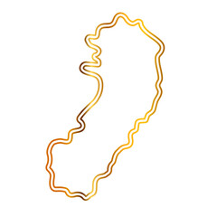 Espirito Santo map with golden line