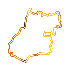 Goias map with golden lines